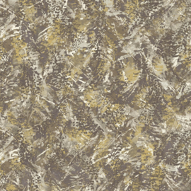 Dutch First Class Arabesque behang Pluma Chocolate Gold 36342