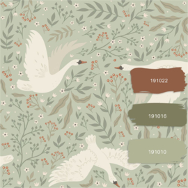 Esta Home Pom Pom Pie behang Zwanen 130960