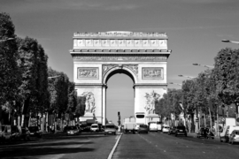 Papermoon Fotobehang Parijs Arc De Triomphe Zwart-Wit