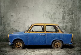 Papermoon Fotobehang Vintage Blauwe Roestige Auto