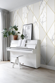 Esta Home Art Deco PhotowallXL Graphic Lines Marble 158965