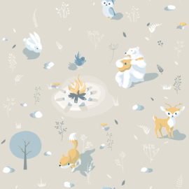 Dutch Wallcoverings My Kingdom behang Campfire Animals L31307