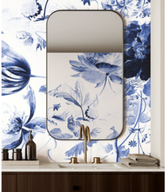 KEK Amsterdam Book IV Mural Royal Blue Flowers WP-209