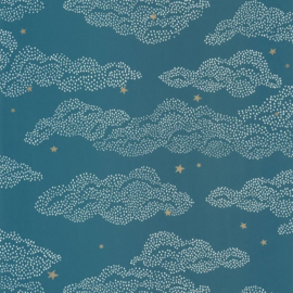 Caselio Happy Kids Club behang Little Clouds Bleu Nuit HKC 107646612
