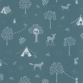 Caselio Happy Kids Club behang Scouty Bleu Nuit HKC 107666641