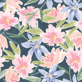 Arthouse Signature Collection 3 behang Watercolour Floral Navy 100374AH