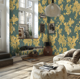 Living Walls Metropolitan Stories Hot Spots Wall Panel Golden Blossoms 79015-2