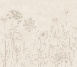 Eijffinger Rivièra Maison Wallpower Silhouette Flowers Ecru 350700