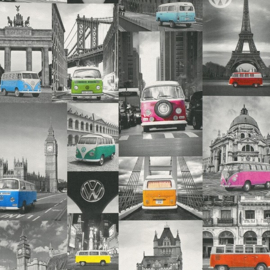 Dutch Collage Volkswagen Bus behang 42509-10