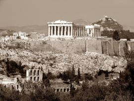 Papermoon Fotobehang Sepia Griekenland