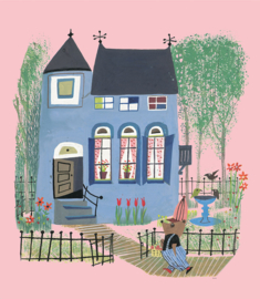 KEK Amsterdam Kids mural Fiep Westendorp Bear With Blue House WS-043