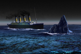 Papermoon Fotobehang Titanic Met IJsberg