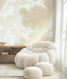 KEK Amsterdam Gold | Silver | Copper behang Engraved Clouds Off-White MW-176