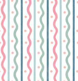 Arthouse Signature Collection 3 behang Squiggle Stripe Pink Multi 100387AH