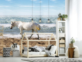 Behangexpresse Kate & Andy Wallprint Horse on the Beach INK7424