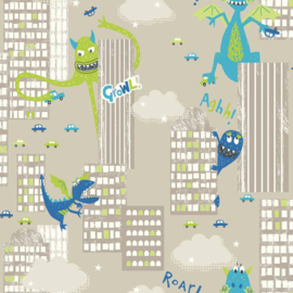 Arthouse Imagine Fun Monster Mad Green behang 667700