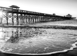 Papermoon Fotobehang Grote Pier Zwart-Wit