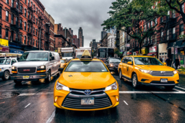 Papermoon Fotobehang Taxi's In De Straten Van New York