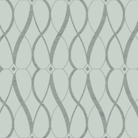 York Wallcoverings Modern Metals behang Graceful Geo Spa Silver MD7172