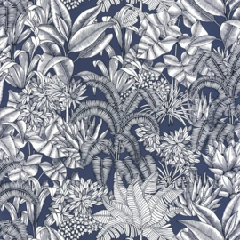 Caselio Blue Shades behang Palmaris Bleu Nuit BLS 107486160