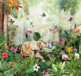 Behangexpresse Sofie & Junar Wallprint Jungle Dance INK7665