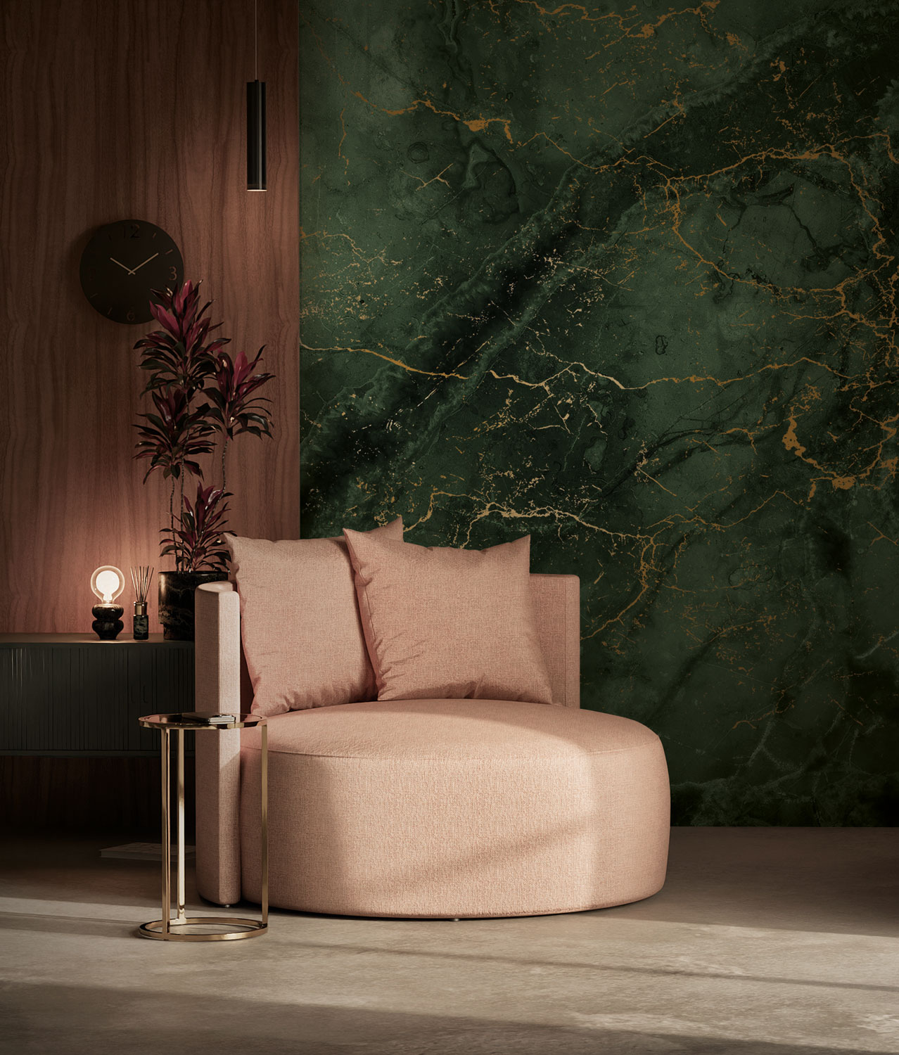 KEK Amsterdam Frans Uyterlinde Mural Marble Green FU-069