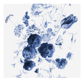KEK Amsterdam Wonderwalls behang Royal Blue Flowers I WP-217