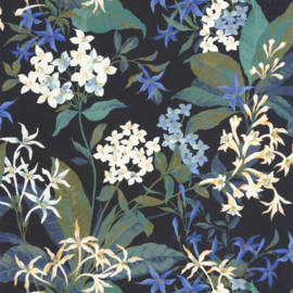 Casadeco Le Beau Jardin behang Songe De Jasmin Bleu Encre BJAR 202566789