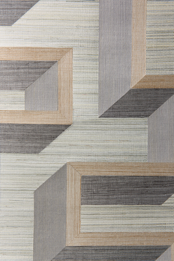 Arte Marqueterie behang Detour Silver Linen 72700
