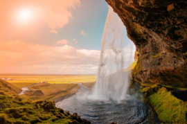 Papermoon Fotobehang Geweldige Waterval IJsland