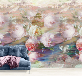 Behangexpresse Dreaming of Nature Wallprint Glitch Museum Roses INK7748