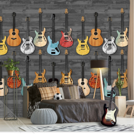 Behang Expresse Thomas Wallprint Guitarlife Black INK 7090