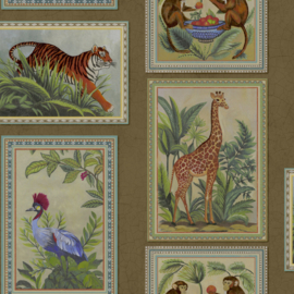 Dutch First Class Wanderlust behang Menagerie Gold 92010