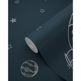 Esta Home Pom Pom Pie behang Glow-in-the-Dark Planeten 139761