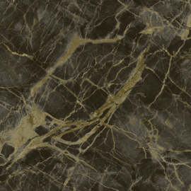 Dutch First Class Arabesque behang Portoro Marble Charcoal Gold 36280