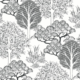 York Wallcoverings Black & White Resource Library behang Kimono Trees BW3853