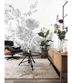 KEK Amsterdam Book I Wall Mural Engraved Flowers WP-330