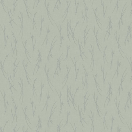 York Wallcoverings Modern Metals behang Sprigs Eucalyptus Silver MD7194