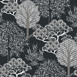 York Wallcoverings Black & White Resource Library behang Kimono Trees BW3852