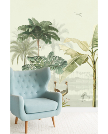 Eijffinger Oasis Wallpower Lush Lagoon Small Blush Blue 317405