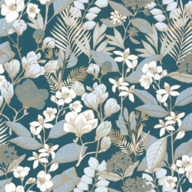 Caselio Blue Shades behang Lovely Field Teal Blue Dore BLS 102656162