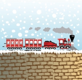 Dutch DigiWalls Olly Fotobehang 13010 Snow Train