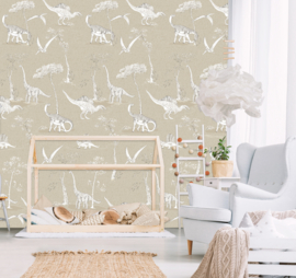 Behangexpresse Olive & Noah Wallprint Dino Toile Sand INK7829