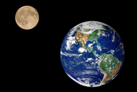 Papermoon Fotobehang Wereld En Maan