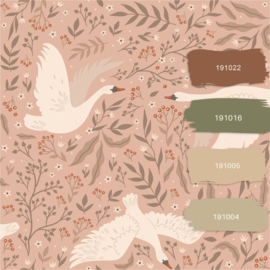 Esta Home Pom Pom Pie behang Zwanen 130957