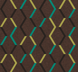 Masureel Joy behang Zigzag Umber JOY003