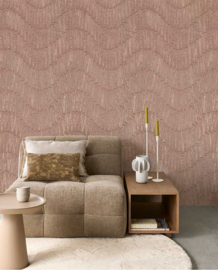 Eijffinger Sensory Wallpower Wavy Ribbon Copper 340372
