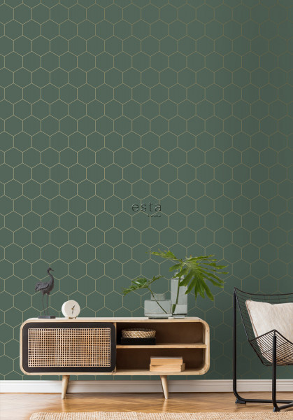 Esta Home Art Deco behang  Hexagon 139228