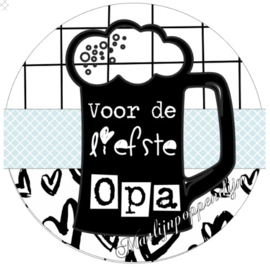 Button opener met tekst ''voor de liefste papa'' 56 mm.