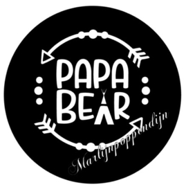 Button opener met tekst ''Papa bear'' 56mm.